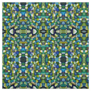 Vivid Abstract Contemporary Shade of Green Pattern Fabric