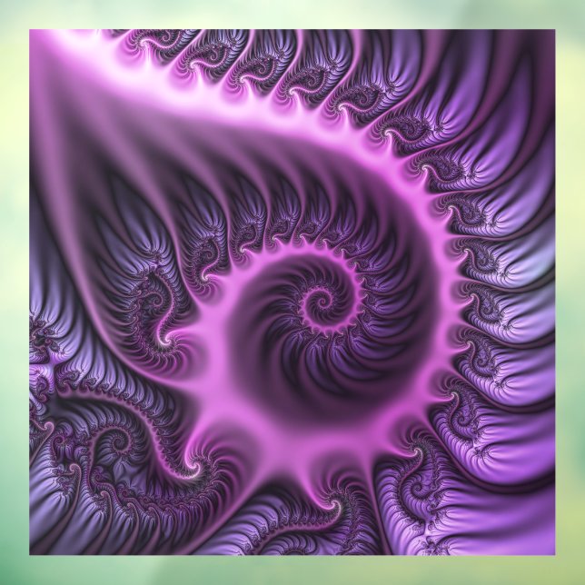 Vivid Abstract Cool Pink Purple Fractal Art Spiral (Sheet 3)