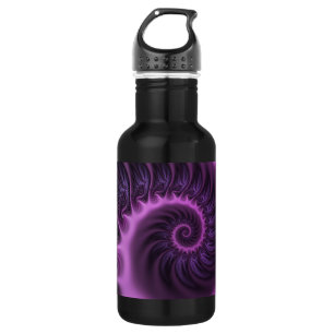 Vivid Abstract Cool Pink Purple Fractal Art Spiral 532 Ml Water Bottle