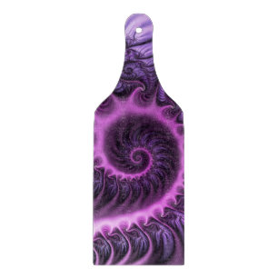 Vivid Abstract Cool Pink Purple Fractal Art Spiral Cutting Board