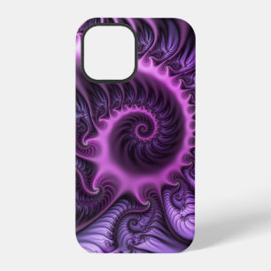 Vivid Abstract Cool Pink Purple Fractal Art Spiral iPhone 12 Pro Case