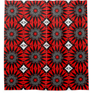 Vivid Abstract Digital Art Shower Curtain" Curtain