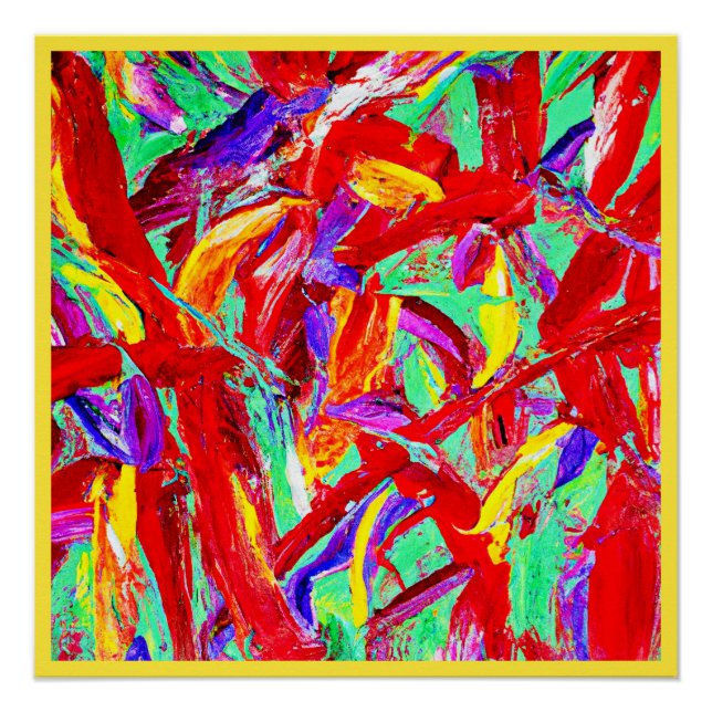 Vivid Abstract Pattern Poster (Front)