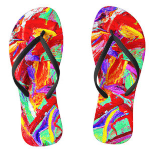 Vivid Abstract Pattern Thongs