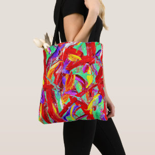 Vivid Abstract Pattern Tote Bag