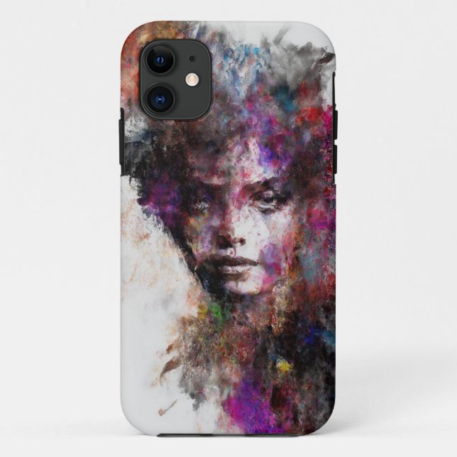 Vivid Abstract Portrait iPhone 11 Case (Back)