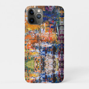 Vivid Abstraction – Oil Paint Chaos on Artist’s Pa iPhone 11 Pro Case