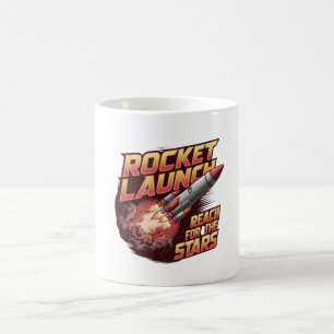 Vivid and Bold Rocket Launch Mug