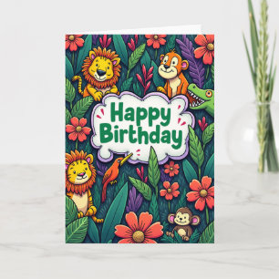 Vivid Animal Birthday Card