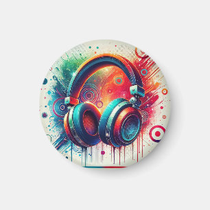 Vivid Artistic Headphones Magnet