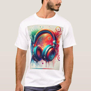 Vivid Artistic Headphones T-Shirt
