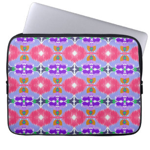 Vivid Aurora Kaleidoscope Electric Bloom Laptop Sleeve