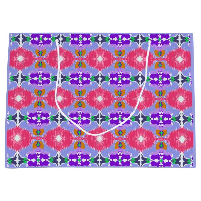 Vivid Aurora Kaleidoscope Electric Bloom Large Gift Bag (Front)