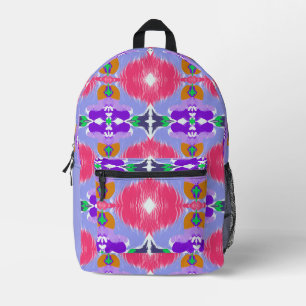 Vivid Aurora Kaleidoscope Electric Bloom Printed Backpack