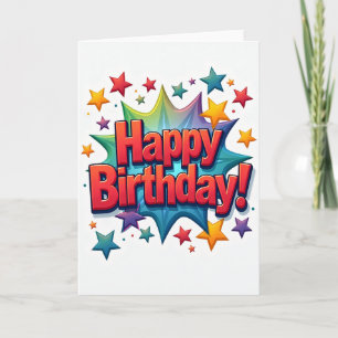 Vivid Birthday Burst Card