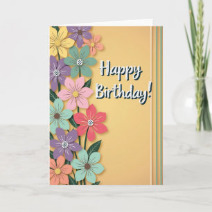 Vivid Birthday Graphic Card