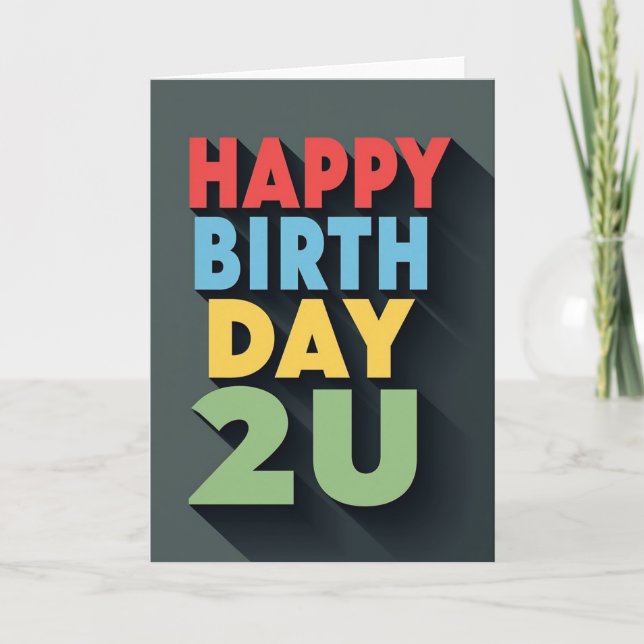 Vivid Birthday Message Card (Front)