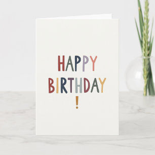 Vivid Birthday Typography Card