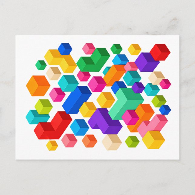 Vivid Blockscape Postcard (Front)