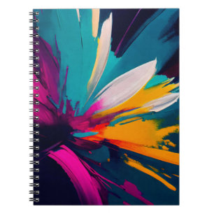 Vivid Bloom – Explosive Abstract Floral Energy Notebook