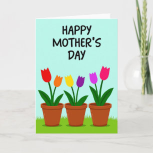 Vivid Blooms Mothers Day Card