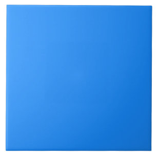 Vivid Blue, Clear Sky #198CFF Ceramic Tile