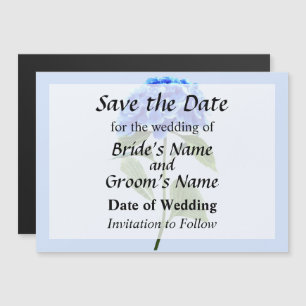 Vivid Blue Hydrangea Magnetic Invitation