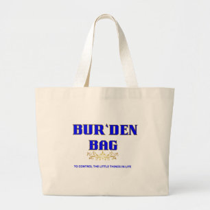 VIVID BLUE NATURAL COTTON JUMBO WOMEN'S BUR'DEN LARGE TOTE BAG
