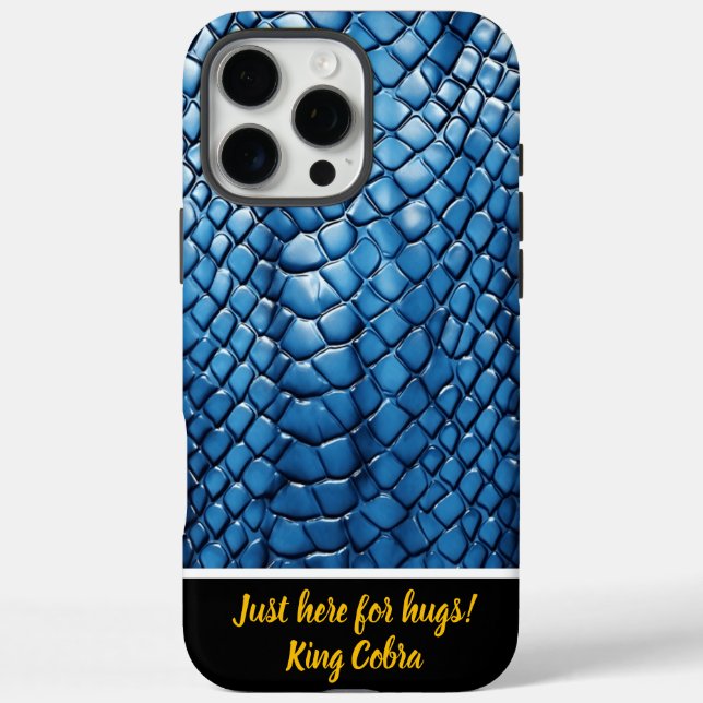 Vivid blue snakeskin shimmering under soft light Case-Mate iPhone case (Back)