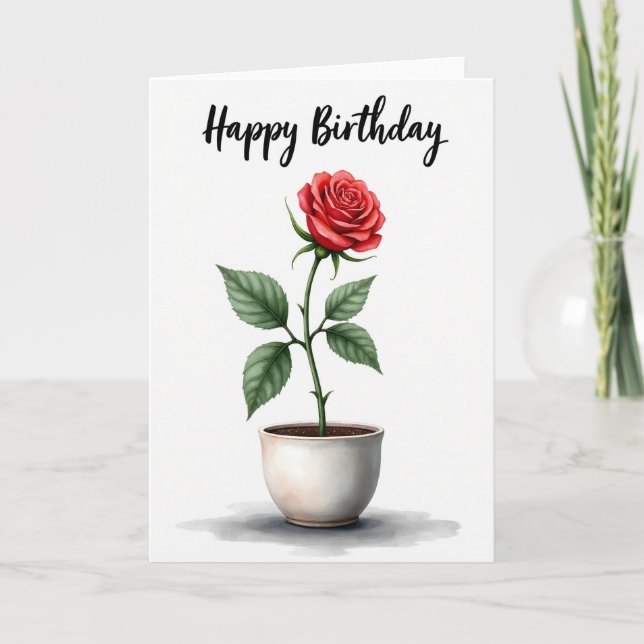 Vivid Botanical Birthday Card (Front)