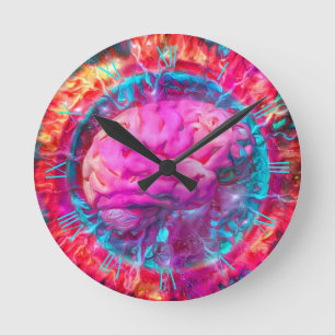 Vivid Brain Round Clock