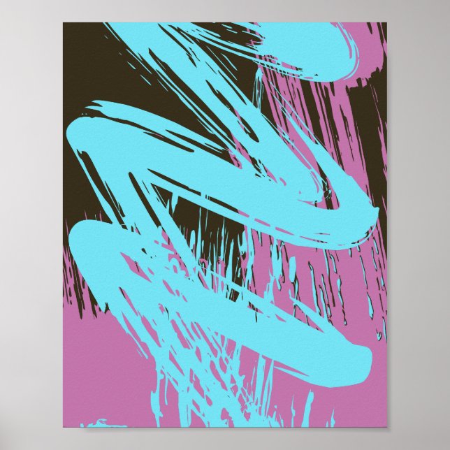 Vivid Brush Flow Poster (Front)