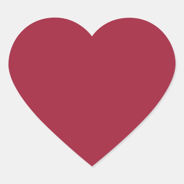 Vivid Burgundy Best Coloured Heart Sticker (Front)
