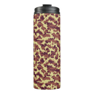 Vivid Camo Doodle Retro Black and Red Seamless Thermal Tumbler
