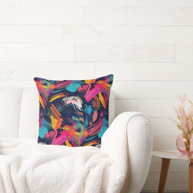 Vivid Chaos Splash Graffiti Cushion (Couch)