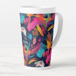 Vivid Chaos Splash Graffiti Latte Mug