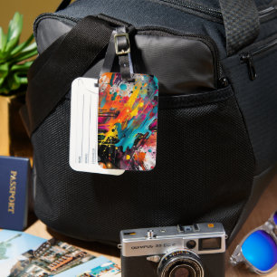 Vivid Chaos Splash Graffiti Luggage Tag