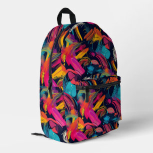 Vivid Chaos Splash Graffiti Printed Backpack