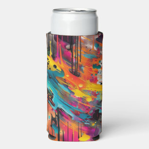 Vivid Chaos Splash Graffiti Seltzer Can Cooler