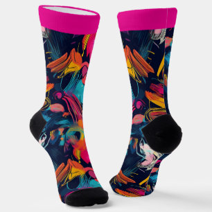 Vivid Chaos Splash Graffiti Socks