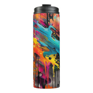 Vivid Chaos Splash Graffiti Thermal Tumbler