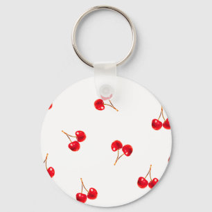 Vivid Cherry Pattern Key Ring