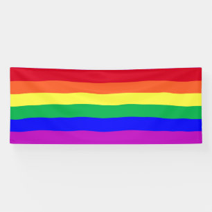 Vivid Colors Gay Pride Flag Classic Rainbow Stripe Banner