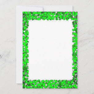 Vivid Colour Abstract Design Art Green Foliage DIY Card