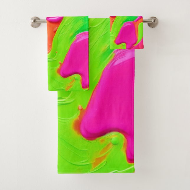 Vivid Colour Fusion Bath Towel Set (Insitu)