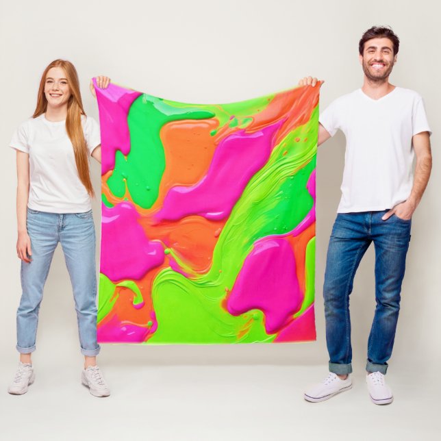 Vivid Colour Fusion Fleece Blanket (In Situ)