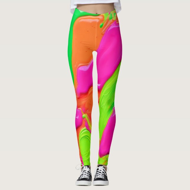 Vivid Colour Fusion Leggings (Front)