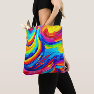 Vivid Colour Vortex Tote Bag