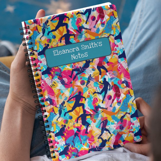 Vivid Colourful Various Sports Back to School   Notebook (Creator Uploaded)