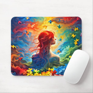 Vivid Colours Autism Mum Mousepad